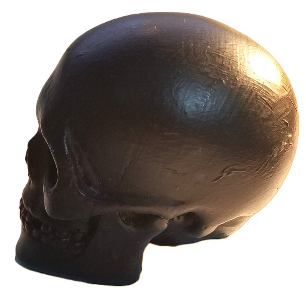 Mini Black Resin Skull Head Sculpture Modern Skull Art Home Decor for Edgy Style - Picture 7 of 12